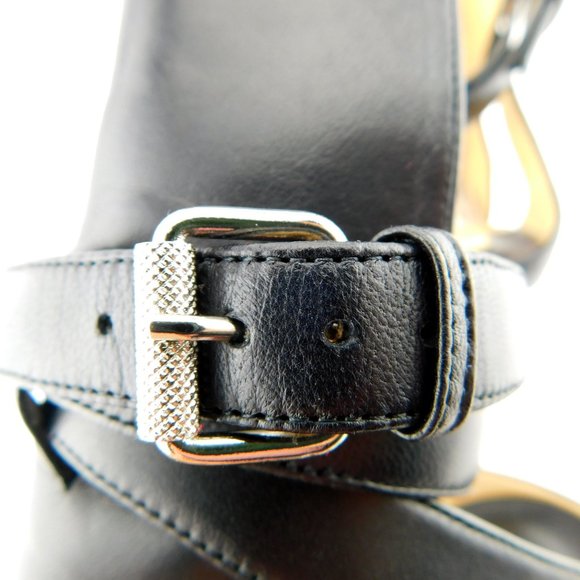 Unworn CHRISTIAN LOUBOUTIN Black Bootie Heels 37.5 - Picture 12 of 13